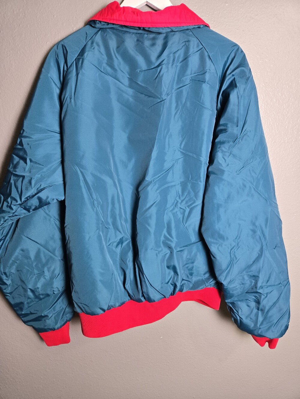 80's Columbia Red & Teal Reversible  Coat Size XL - Picture 8 of 15